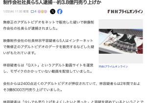 拍无码大捞3.7亿円!61岁社长被捕!-沐风文化